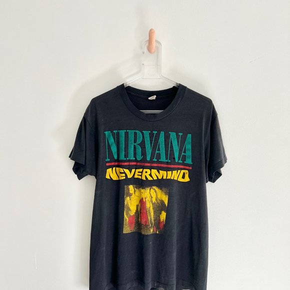 Authentic Vintage Nirvana Nevermind tshirt - 90s band rock shirt - Kurt Cobain - Picture 2 of 7